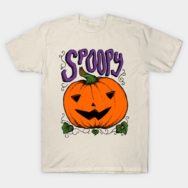 Spoopy Pumpkin Halloween T T-Shirt by SpookTown